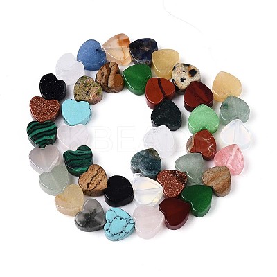 Natural & Synthetic Mixed Stone Beads Strands G-T142-73-1