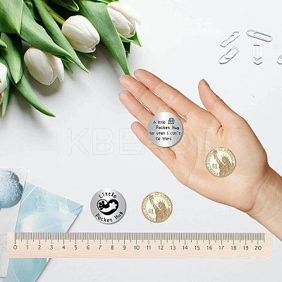 201 Stainless Steel Commemorative Coin AJEW-CN0002-24H-1