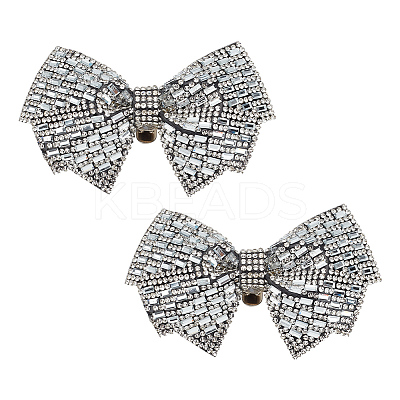 Bowknot Rhinestone Shoe Decoration DIY-WH0430-522C-1