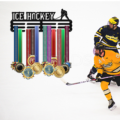 Sports Theme Iron Medal Hanger Holder Display Wall Rack ODIS-WH0021-683-1