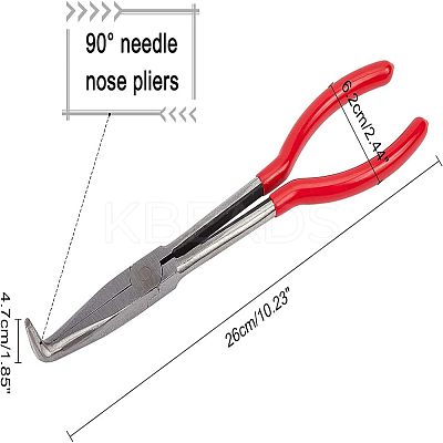 High Carbon Steel Bent Needle Nose Pliers PT-WH0006-05A-1
