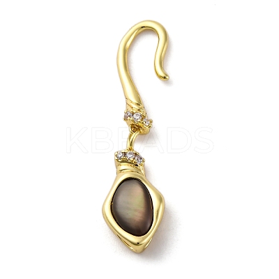 Brass Shell S-Hook Clasps KK-U059-26G-01-1
