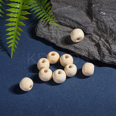 Natural Wood Beads X-TB10mmY-8-1