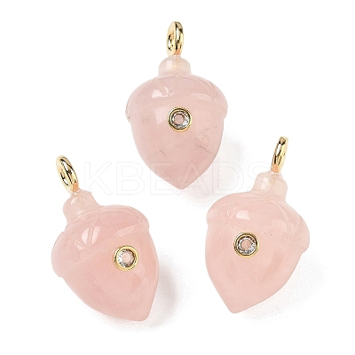 Natural Rose Quartz Pendants GG-CBA105B-04O-G-1