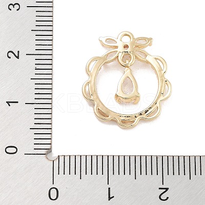 Brass Pave Clear Cubic Zirconia Pendants LS-KK-Z061-10G-1
