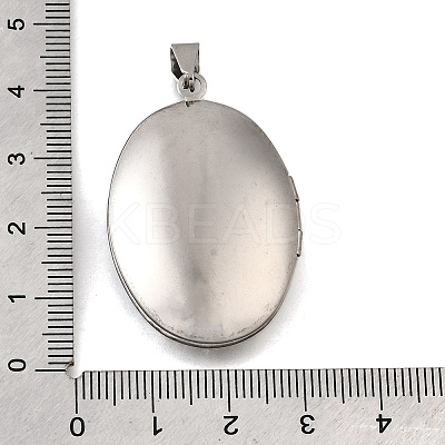 316 Stainless Steel Locket Pendants STAS-C123-01A-P-1