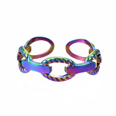 Open Oval Cuff Rings RJEW-N038-029-1