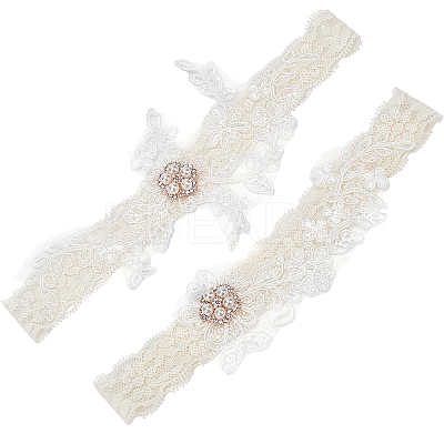Lace Elastic Bridal Garters OCOR-WH0020-08-1