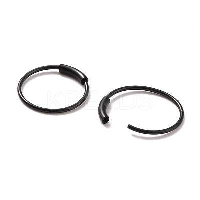 304 Stainless Steel Hoop Earrings Ion Plating(IP) STAS-Z037-02EB-1