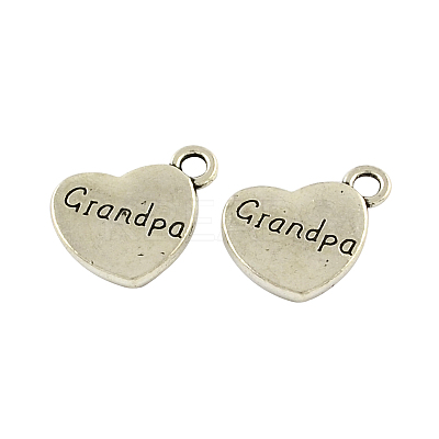 Tibetan Style Heart Alloy Pendants TIBEP-Q043-203-RS-1