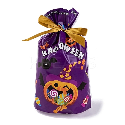 50Pcs Rectangle Halloween Candy Plastic Bags ABAG-U001-01O-1