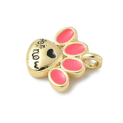 Brass Enamel Charms KK-C110-31G-02-1