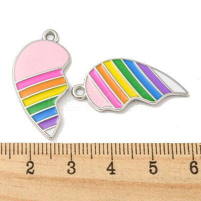 Alloy Enamel Split Pendants FIND-Z026-03D-1