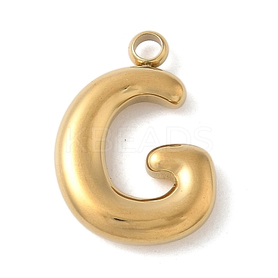 304 Stainless Steel Initial Pendants STAS-S186-12G-G-1