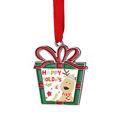 Christmas Themed Sublimation Blank Alloy Pendant Decorations LS-DIY-L070-01D-1