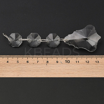 Transparent Glass Pendants for Curtains X-GLAA-WH0002-02-1