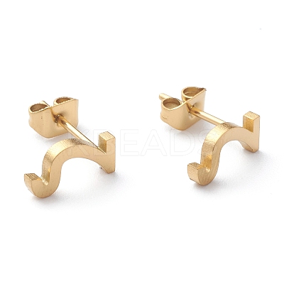 Ion Plating(IP) 304 Stainless Steel Stud Earrings STAS-Z028-A-18G-1