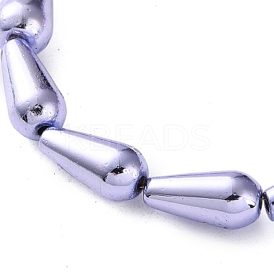 Electroplated Synthetic Non-Magnetic Hematite Beads Strands G-C248-H01-8x12mm-1