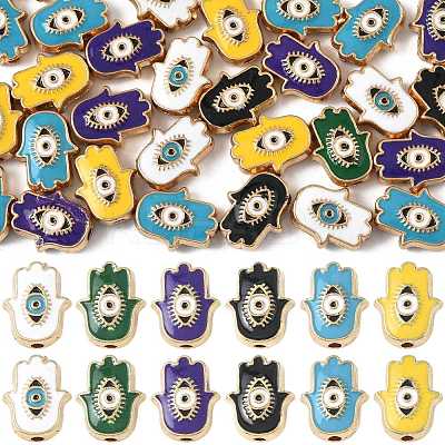 30Pcs Alloy Enamel Beads ENAM-FS0003-56-1