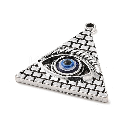 Tibetan Style Alloy Egyptian Pyramid Eye Pendants LS-PALLOY-K021-04AS-1