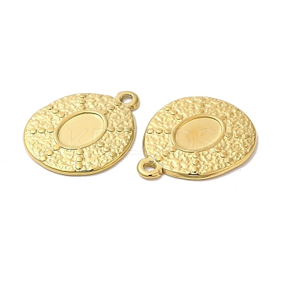 Ion Plating(IP) 304 Stainless Steel Pendant Cabochon Settings STAS-L020-025G-1