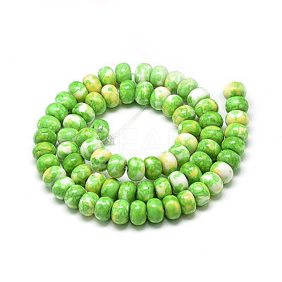 Synthetic Ocean White Jade Beads Strands LS-G-S257-5x10mm-03-1