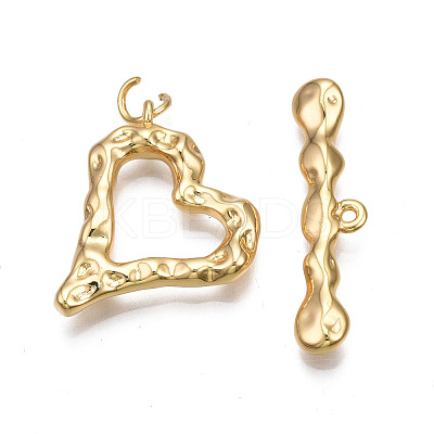 Brass Toggle Clasps KK-N233-142LG-1