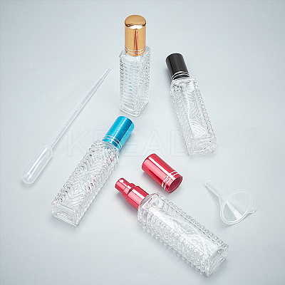 14Pcs 7 Colors Refillable Glass Plastic Spray Bottles MRMJ-BC0002-90-1