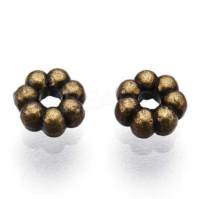 Tibetan Style Alloy Daisy Spacer Beads X-TIBEB-S039-047AB-NR-1