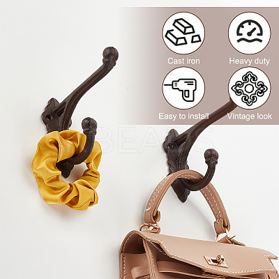 Iron Wall Mounted Hook Hangers AJEW-WH0415-28-1