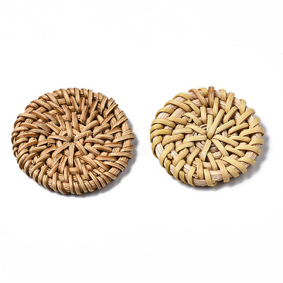 Handmade Reed Cane/Rattan Woven Beads WOVE-S119-22-1