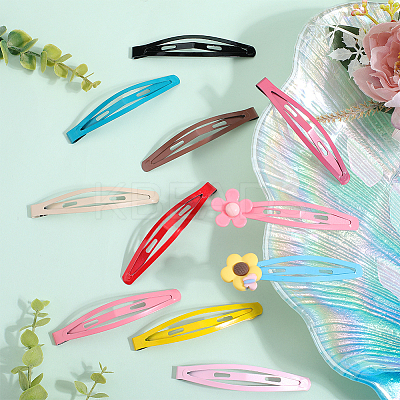 4 Sets Iron Snap Hair Clips AJEW-SC0003-37B-01-1