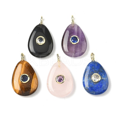 Natural Gemstone Pendants G-H318-04G-1