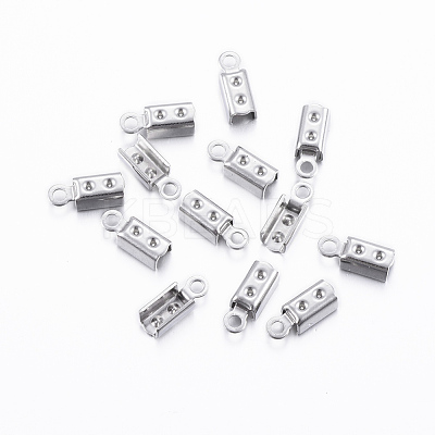 Tarnish Resistant 304 Stainless Steel Folding Crimp Ends X-STAS-H376-114-1