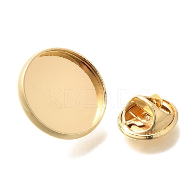 Rack Plating Brass Brooch Finding KK-Z030-01G-01-1