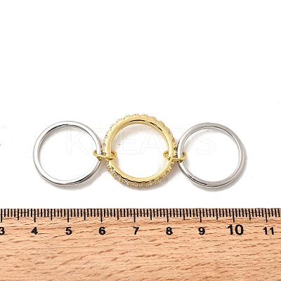 Brass Micro Pave Cubic Zirconia Finger Rings RJEW-P166-01A-01-1