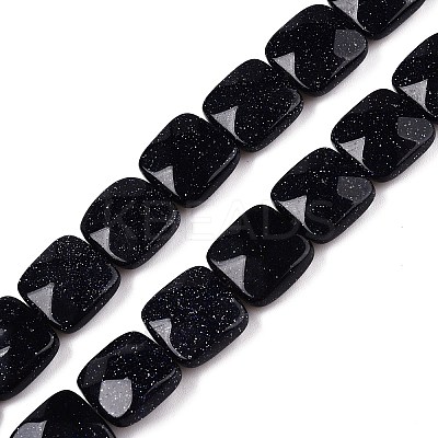 Synthetic Blue Goldstone Beads Strands G-T138-166-1