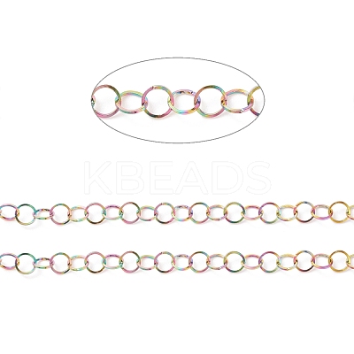 Ion Plating(IP) Rainbow Color 304 Stainless Steel Rolo Chains CHS-B001-03M-1
