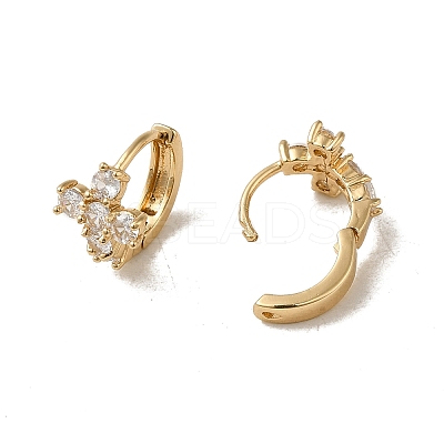 KC Gold Plated Brass Micro Pave Cubic Zirconia Hoop Earring EJEW-L271-11KCG-01-1