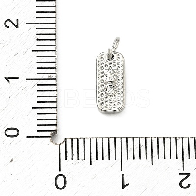 Five Elements Theme Brass Micro Pave Clear Cubic Zirconia Charms KK-F934-02A-P-1
