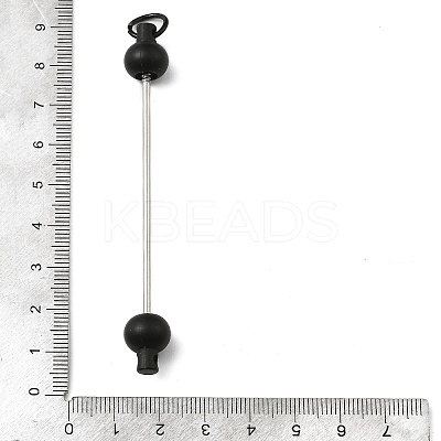 Plastic Beadable Keychain Bar for Jewelry Making DIY Crafts AJEW-C040-01F-1