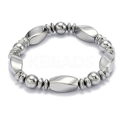 Non-magnetic Synthetic Hematite Stretchy Bracelets BJEW-K001-03A-1