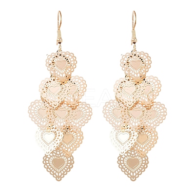 Brass Dangle Earrings EJEW-B157-02A-G-1