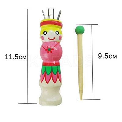 DIY Wooden Spool Knitting Loom SENE-PW0002-090-1