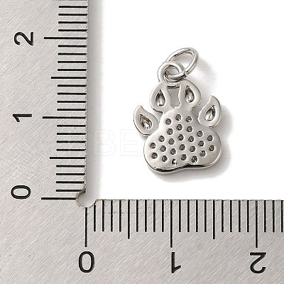 Rack Plating Brass Micro Pave Cubic  Zirconia Pendants KK-U027-16P-1