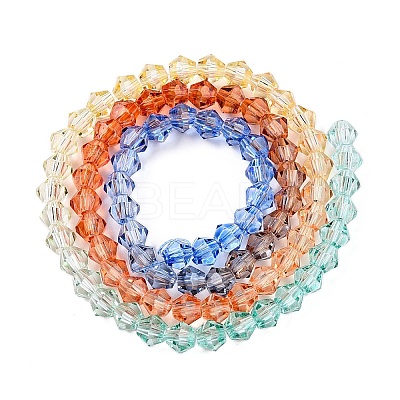 Gradient Color Baking Paint Glass Bead Strands DGLA-A039-T2mm-A014-1