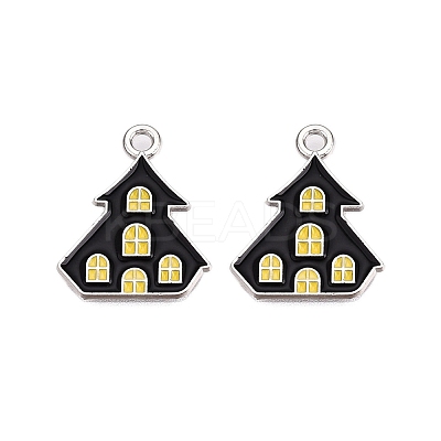 Halloween Theme Alloy Enamel Pendants ENAM-T020-08M-1