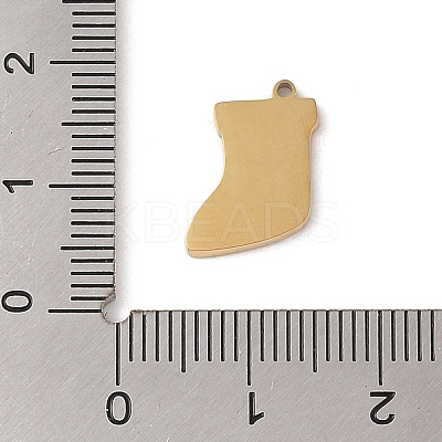 Christmas Theme Ion Plating(IP) 304 Stainless Steel Enamel Charms STAS-Z083-06G-04-1