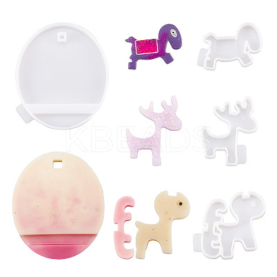 4Pcs 4 Style DIY Mobile Phone Holders Silicone Mold DIY-MP0001-12-1
