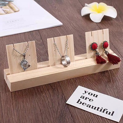 1-Slot Wooden Earring Display Card Stands EDIS-R027-01A-01-1